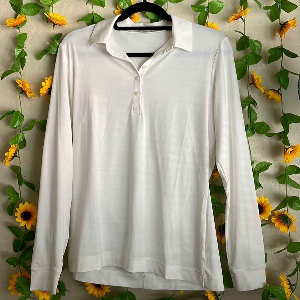 White Nike Golf Dri-Fit long sleeve size M